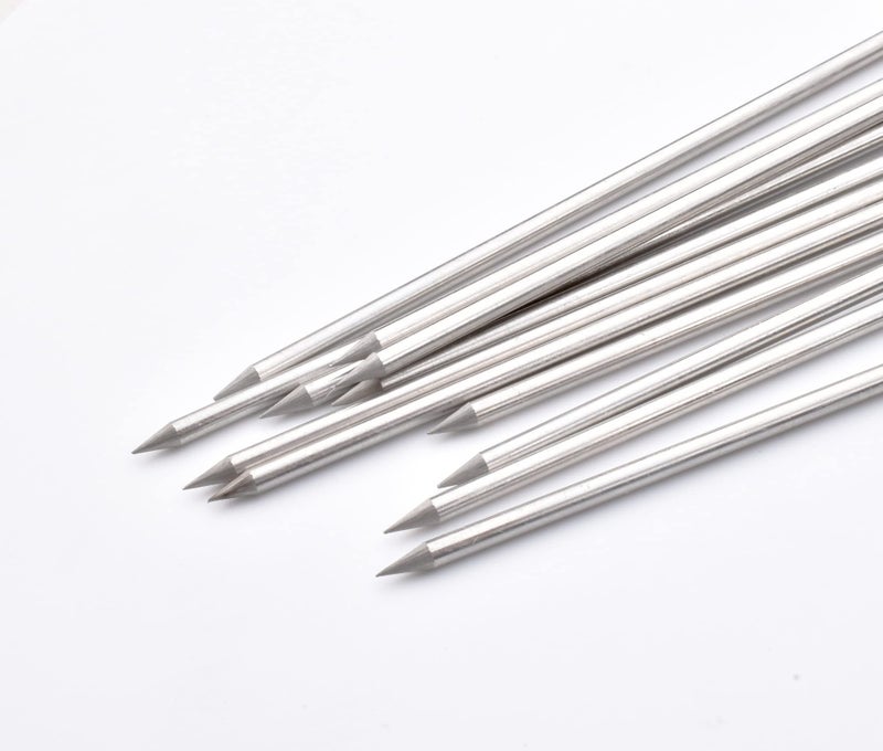 HONSHEN 10 Inch Metal Barbecue Skewers, Stainless Steel BBQ Skewers, Shish Kebab Kabob Skewers 12 Pcs - Image 3